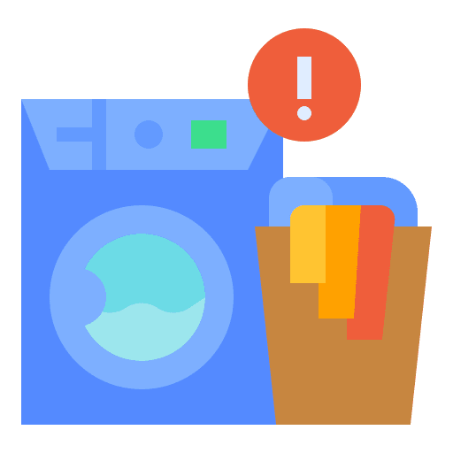 Notification furniture and household washing laundry basket icon