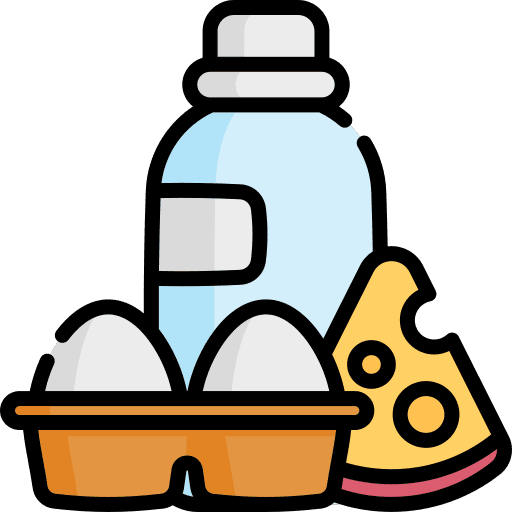 Dairy products cheese commerce and shopping eggs icon