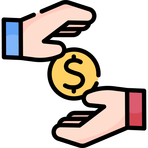 Pay cash sponsorship selling icon