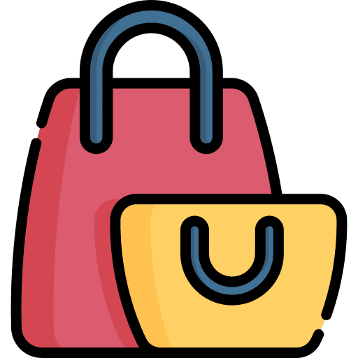 Shopping bag supermarket commerce shopping center icon