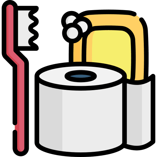 Hygienic toothbrush hygienic toilet paper icon