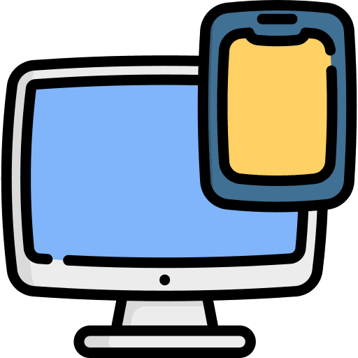 Smartphone computer commerce and shopping responsive icon