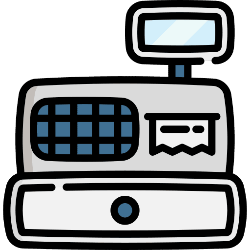 Cashbox electronics receipt store icon