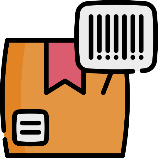 Qr code shipping and delivery delivery identification icon