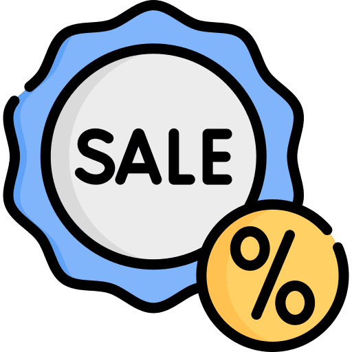 Sale percentage commerce and shopping stick icon