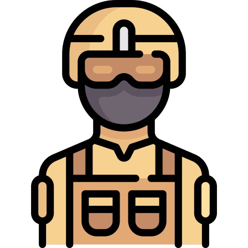 Soldier occupation job professions and jobs icon