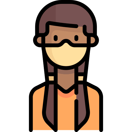 Girl profile young person icon