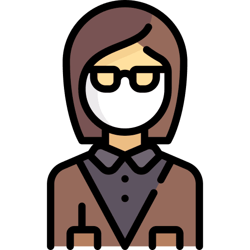 Journalist job news reporter medical mask icon
