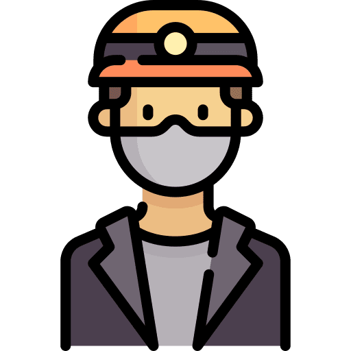 Miner medical mask work avatar icon
