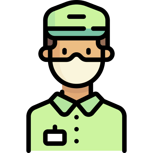 Cashier medical mask market shopping icon