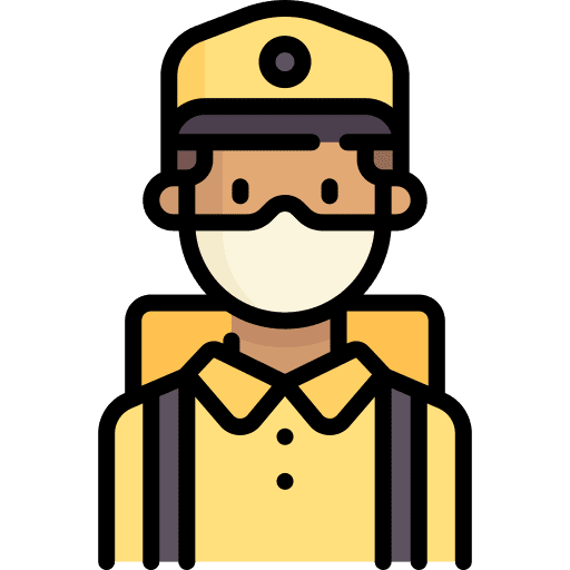 Courier driver avatar people icon