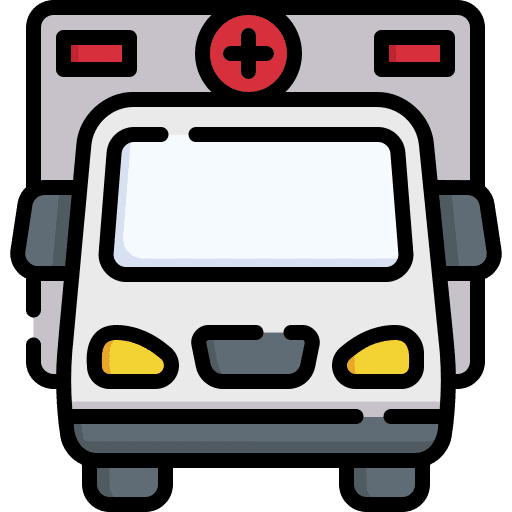 Ambulance healthcare and medical ambulance transportation icon