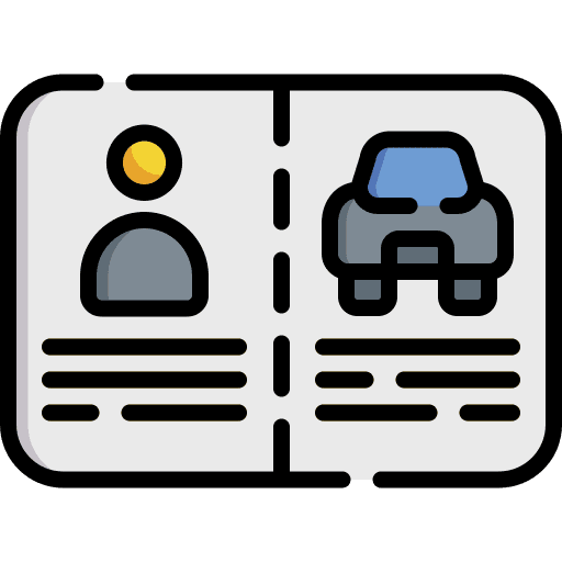 Driver license id identification driver license icon