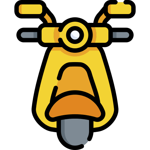 Scooter delivery bike transportation motorcycle icon