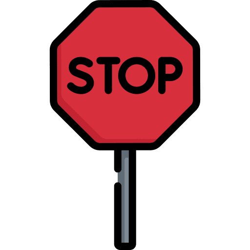 Stop sign signaling traffic sign circulation icon