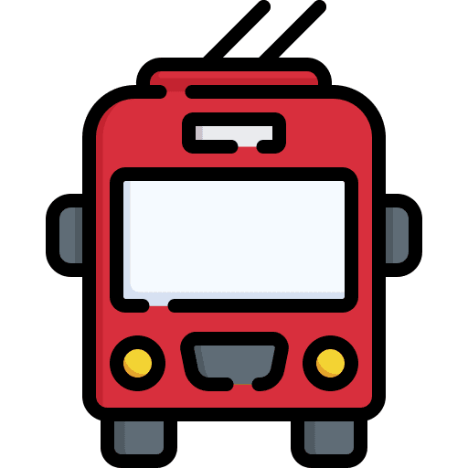 Trolley bus transportation trolley bus public icon