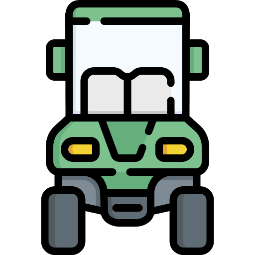 Golf cart automobile transportation golf cart icon
