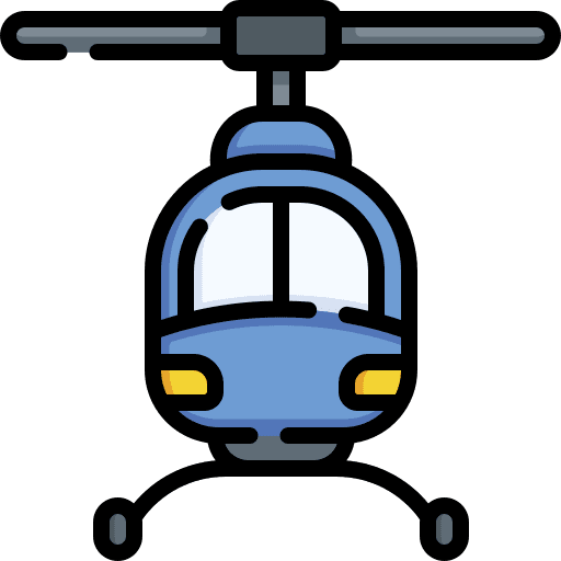 Helicopter chopper flight vacation icon