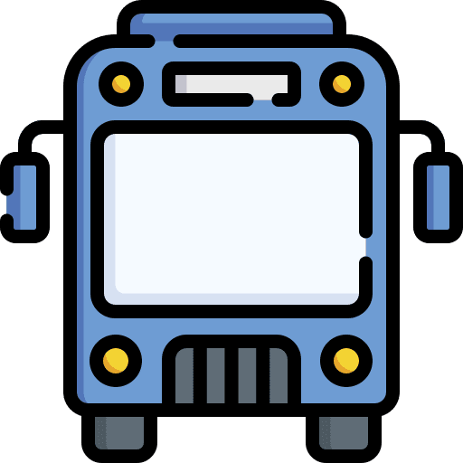 Bus public transport automobile transportation icon