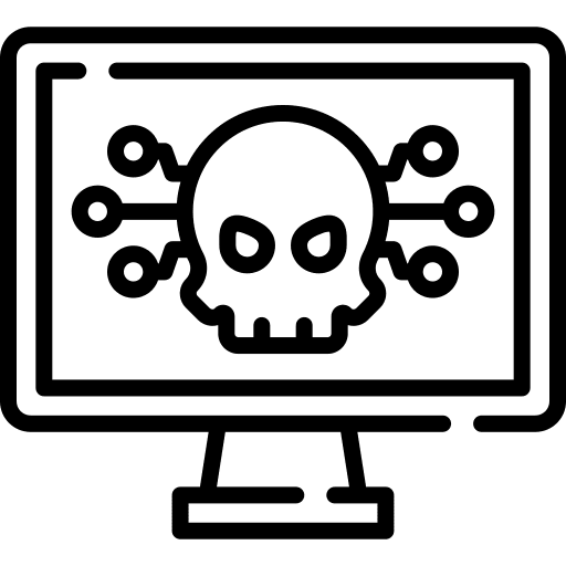 Malware computing virus dangerous icon