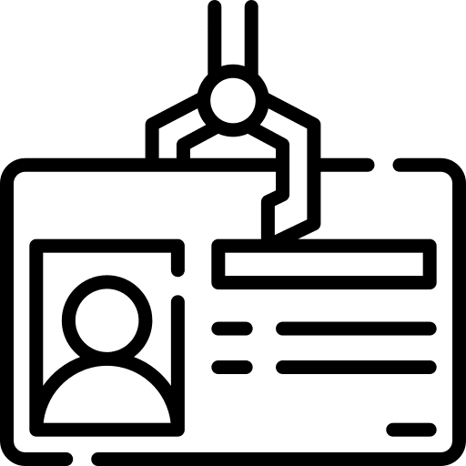 Identity malware security virus icon