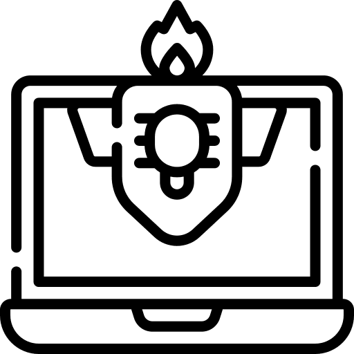 Cyber attack cyber attack attack laptop icon