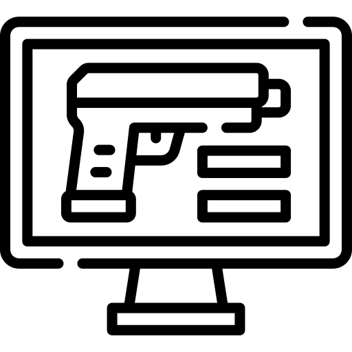 Hijack gun website hacker icon