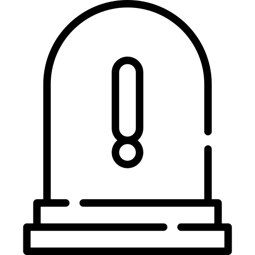 Siren danger warning tools and utensils icon