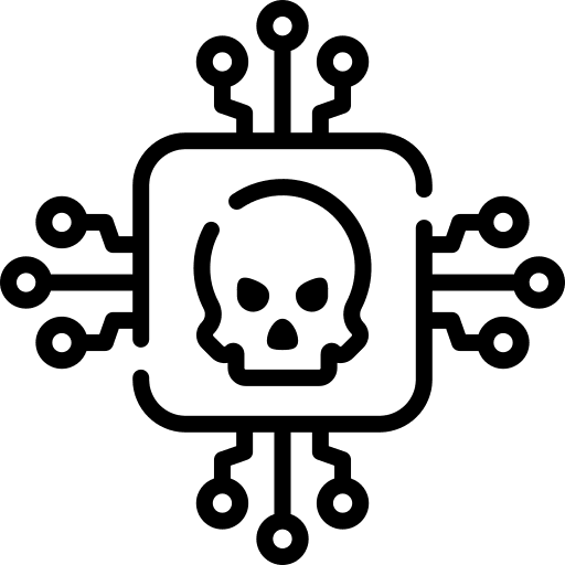 Skull infected malware miscellaneous icon