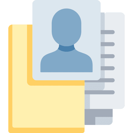Personal information files data file icon