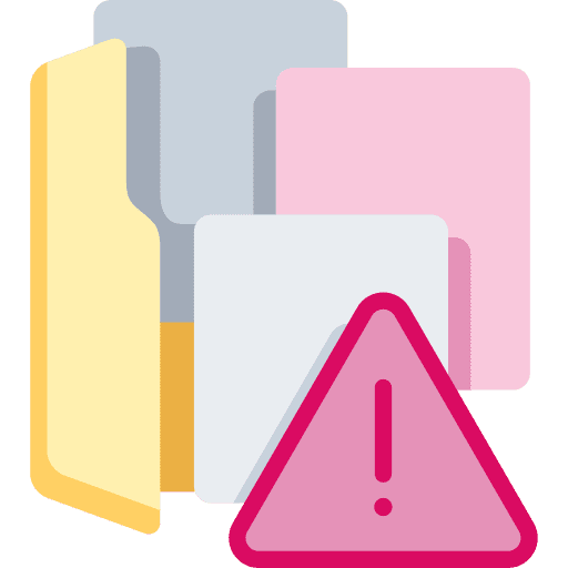 Security breach files and folders security breach folder icon