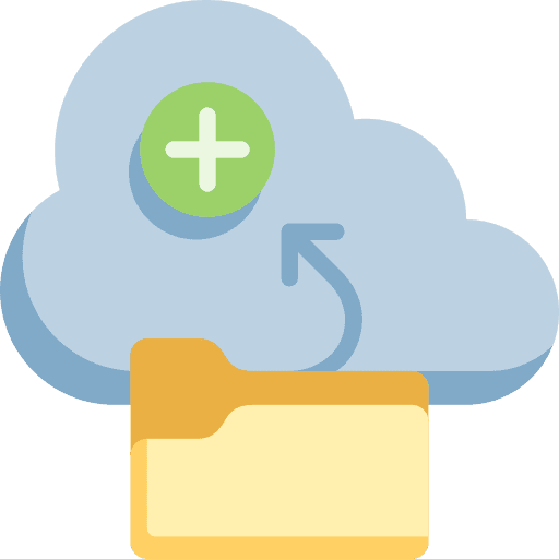 Backup copy networking storage backup icon