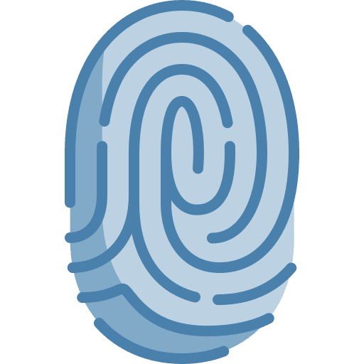 Fingerprint finger marks touch id shapes and symbols icon