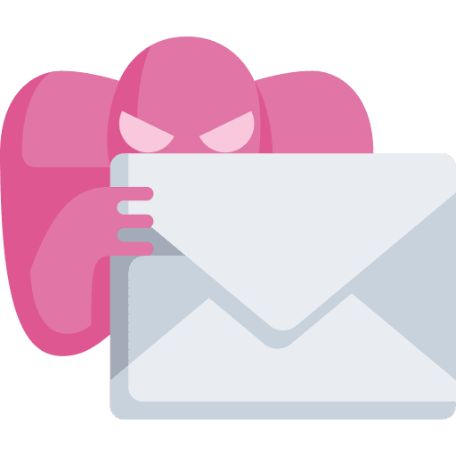 Spoofing communications envelope spam icon