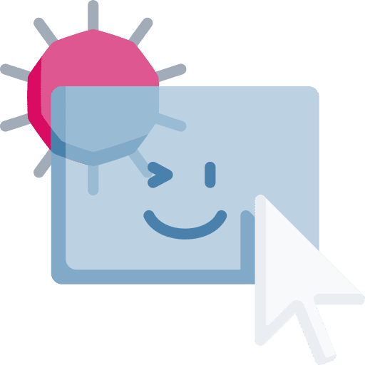 Virus link malware computer icon