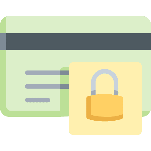 Credit card secure security commerce icon