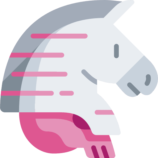 Trojan skull malware virus icon