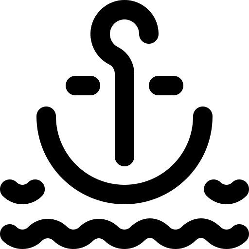 Anchor ferry boat navigation sailor icon