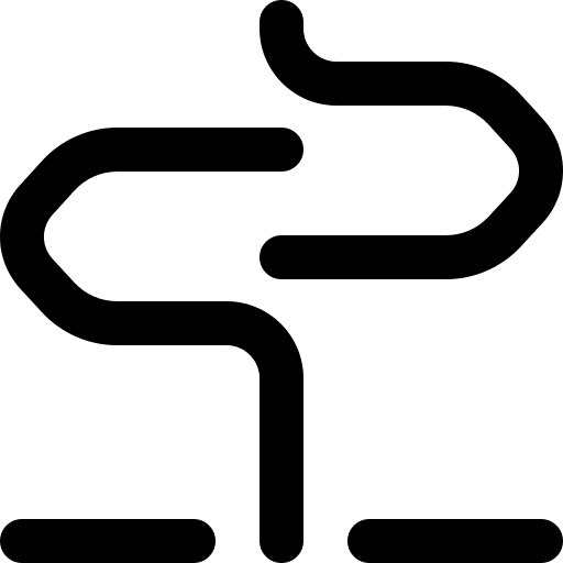 Signpost travel road indication icon