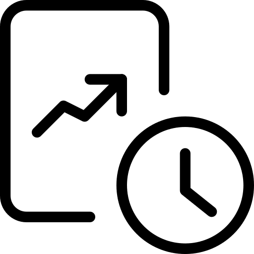Delay chart business and finance line chart icon