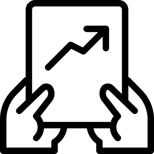 Graph chart business and finance growth icon