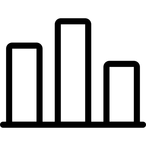 Market fluctuation bar graph graphic chart icon
