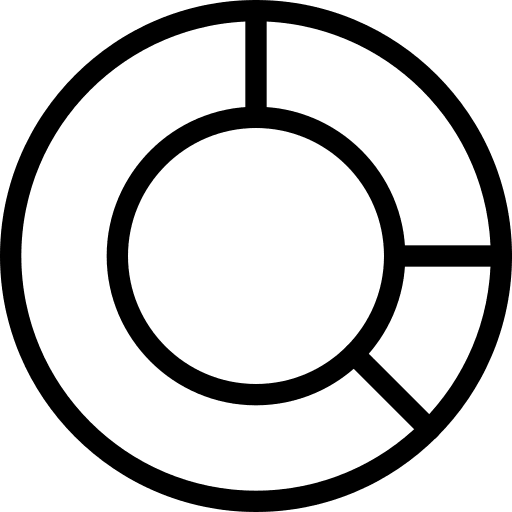 Pie chart business business and finance radial icon