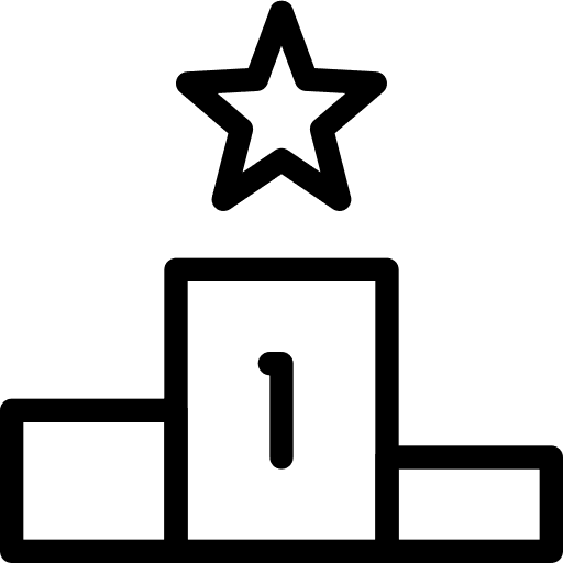 Stage podium sports and competition outstanding icon