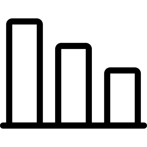 Bar chart graph business statistics icon