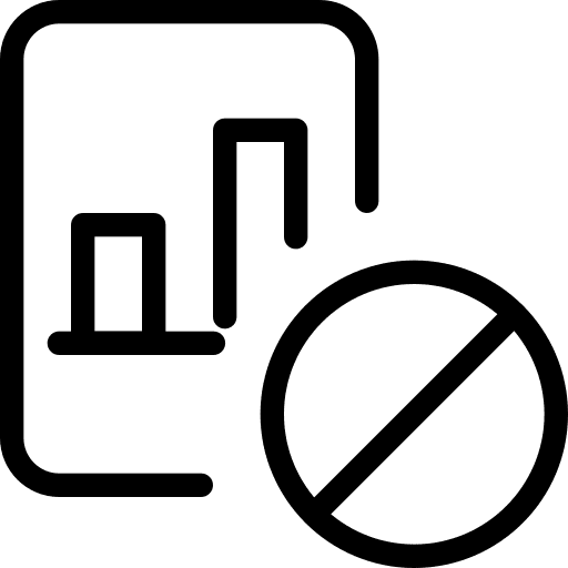 Blocked business and finance blocked increase icon