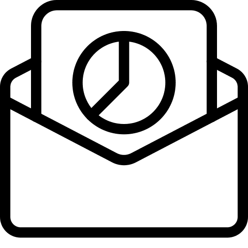 Email business and finance chart browser icon