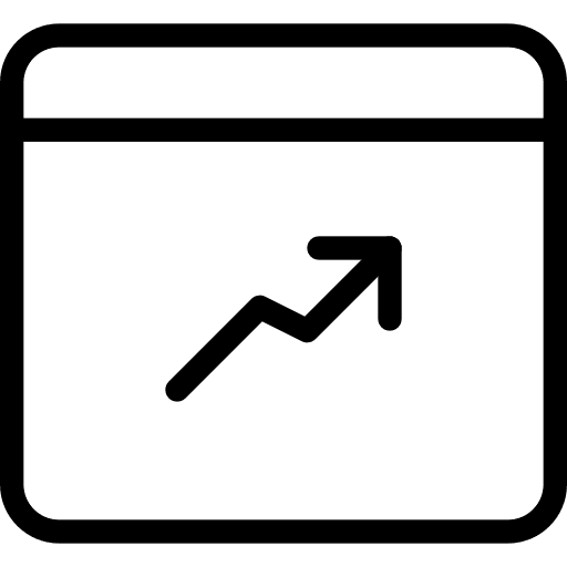 Line chart arrow business and finance diagram icon