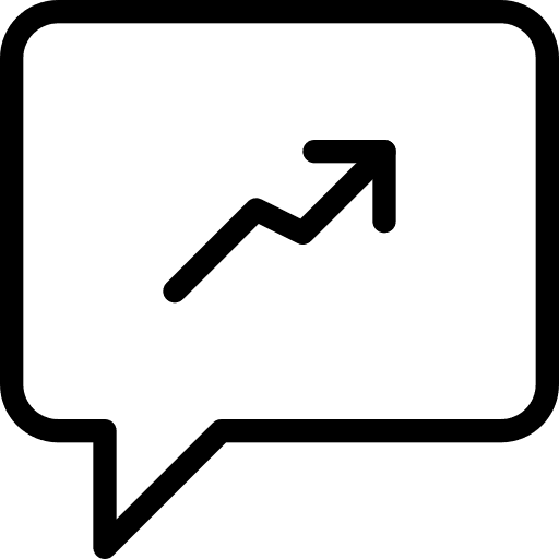 Message growth graphic business and finance icon