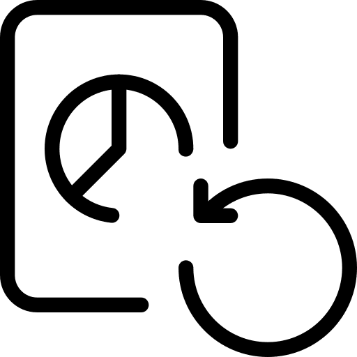 Replay analysis business and finance web analysis icon